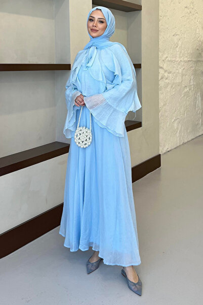 Thebomb Cemre Chiffon Fabric Double Skirt Set