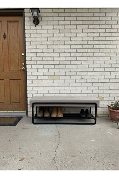 TodekHome Line Puf & Ayakkabılık Kapucıno