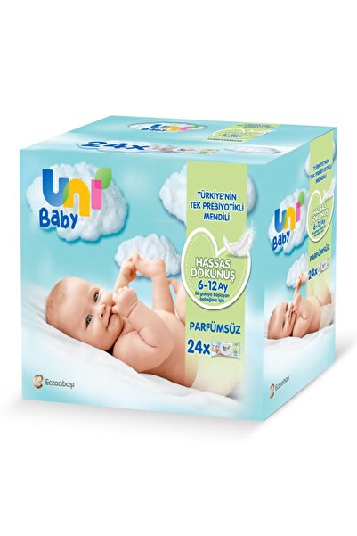 Uni Baby Hassas Dokunuş Bebek Islak Mendil 6-12 Ay 24x52 Adet