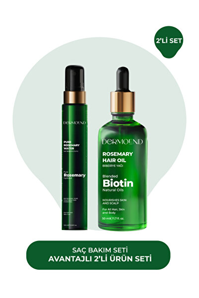 Dermoend biberiye yağı-suyu 2'li set