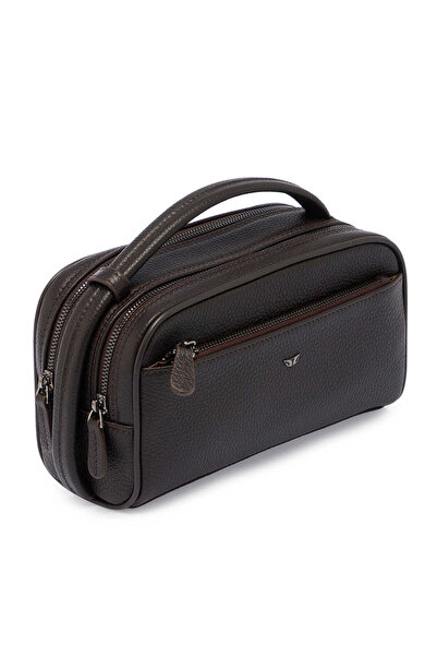 Tergan Ανδρική τσάντα Portfolio από γνήσιο δέρμα καφέ - S1PC00021510-A42