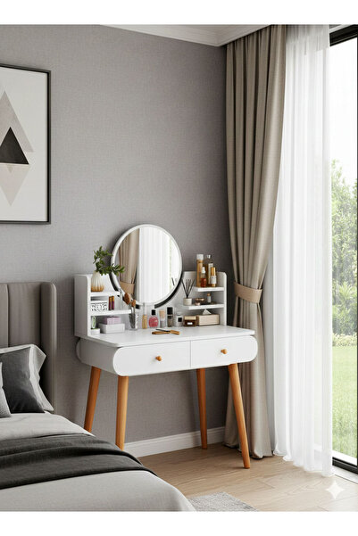 AGD Bedroom dressing table set with mirror, drawers and makeup table 80*40*120 cm (without chair)