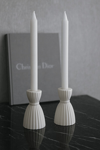 SZN HOME DESİGN İskandinav İkili Şamdanlık (Mumlar Dahil Değildir)