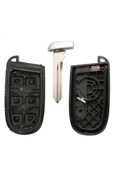 TECHSTAR Carcasă cheie auto Chrysler, Dodge, Jeep, Fiat, 4 butoane, cu lamă, pini baterie