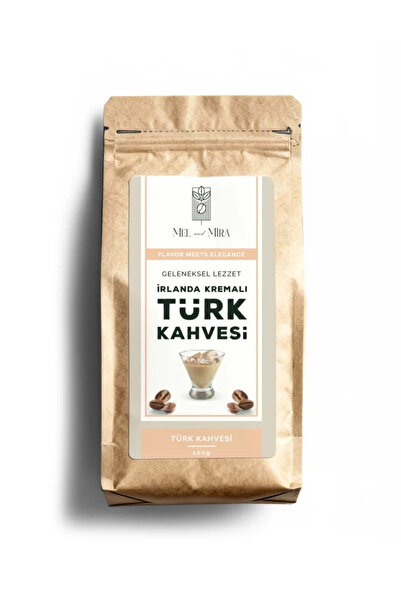 Mel and Mira Irish Cream Turkish Coffee 200g, İrlanda Kremalı Aromalı Türk Ka...