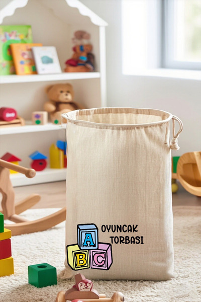 APRENDİ Oyuncak Torbası ABC Küp Baskılı 50x70 (1 Adet)