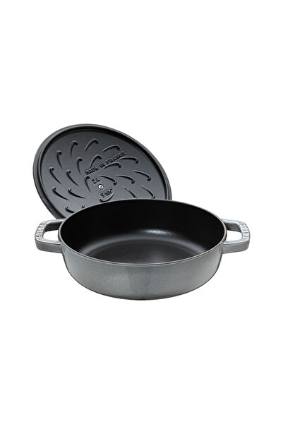 STAUB Cast Iron Casserole Pot 28 cm Graphite Gray