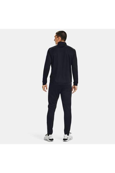 Under Armour 1357139-UA Σετ αθλητικής φόρμας με φερμουάρ στο λαιμό, δεμένη μέση, μαύρο - λευκό ανδρικό σετ αθλητικής φόρμας