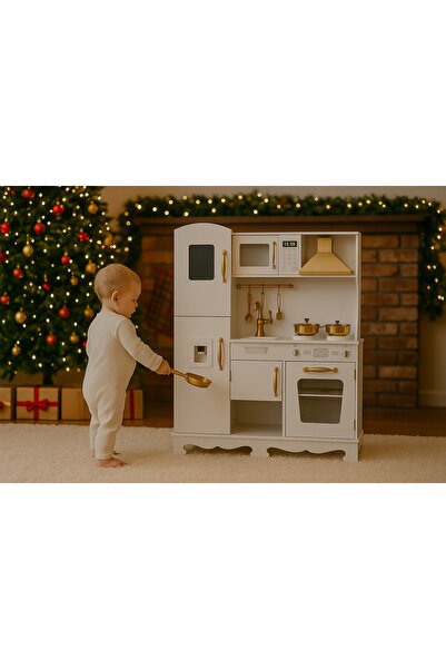 ideal STORE Bucătărie de jucărie din lemn pentru copii, de lux, IdealSTORE