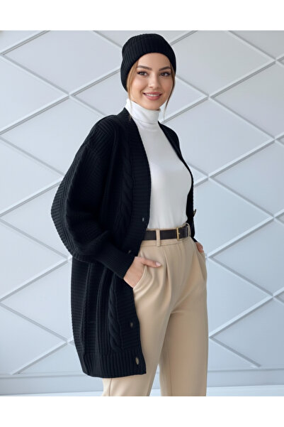 FLEX FASHION Femei Iarna Păr Tricotat Tendință Populară Culoare Neagră Tricot...