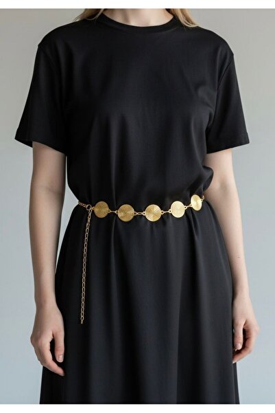 Kemerix Curea cu lanț de aur pentru femei Curea pentru rochie Curea pentru haină Curea pentru talie