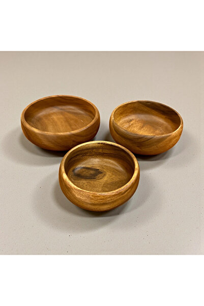 SepetçiBaba Alessandro - 3 Piece Acacia Bowl Set