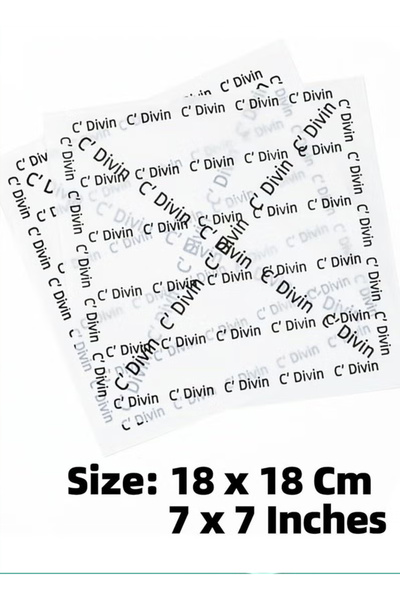 Generic 100pcs Wax Paper Sheets - Greaseproof Food & Basket Liners, White with French Print