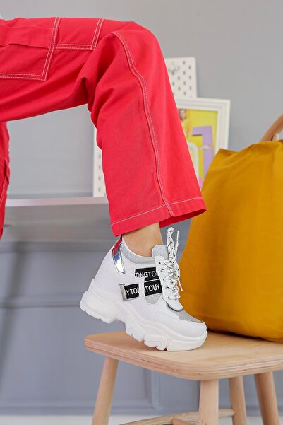 Stil Durağı حذاء رياضي GALİSA موديل 5 بكعب مخفي للموسم الجديد، حذاء رياضي أبي...