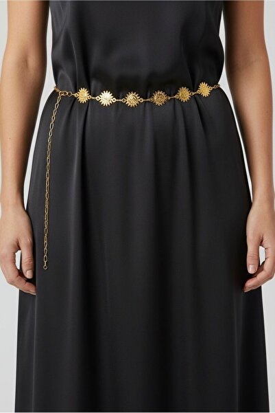 Kemerix Women's Gold Chain Belt Dress Belt Coat Belt Waist Belt