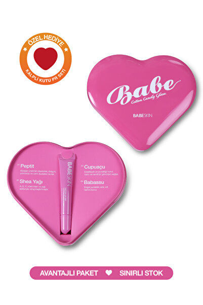 Babeskin Lip Balm Pembe Kalpli PR Kutulu I Cotton Candy Glaze I Nemlendirici ...