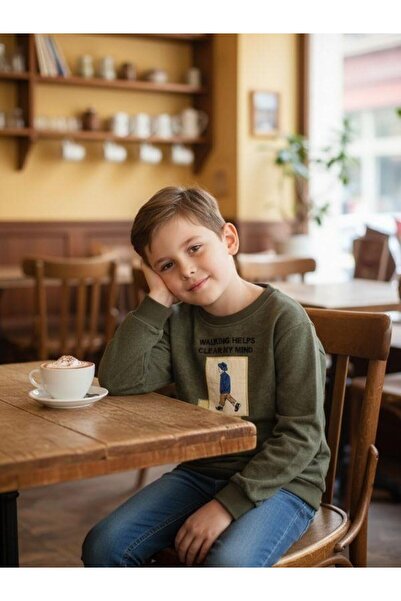 Zekids Φούτερ για αγόρια από βαμβακερό ύφασμα Clear My Mind με σχέδιο μπατίκ