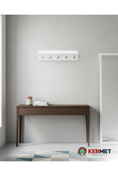 KermetHome Askılık Portmanto Hol Koridor Askılık Metal Askı 70 cm GRİ KANCALI