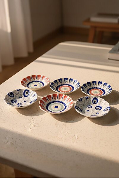 Güral Porselen Acem 6-Piece Tea Plate Set Mix 3232