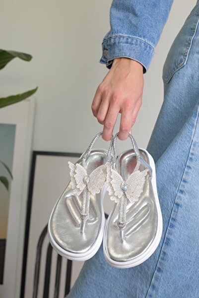 Stil Durağı P60 MODEL3 CMTQABANED Flip-Flop STONE DETAILED SANDALS NEW SEASON...