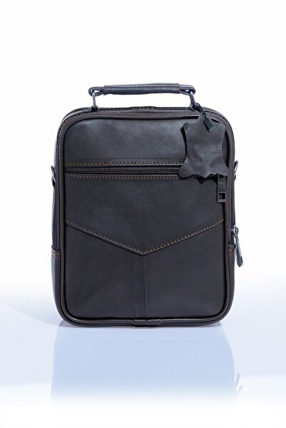 By Hakan Newish Polo 3009 Large Size Genuine Leather Case Men's Hand and Shoulder Bag Brown