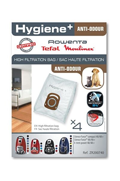Rowenta Hygiene+ 4’lü Koku Giderici Toz Torbası ZR200740