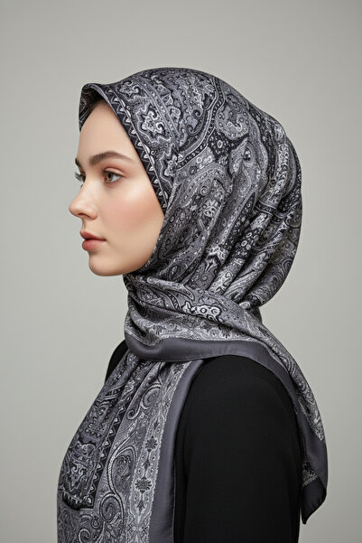 MİSS İPEK Elegant Paisley Patterned Silky Shawl 70 X 180