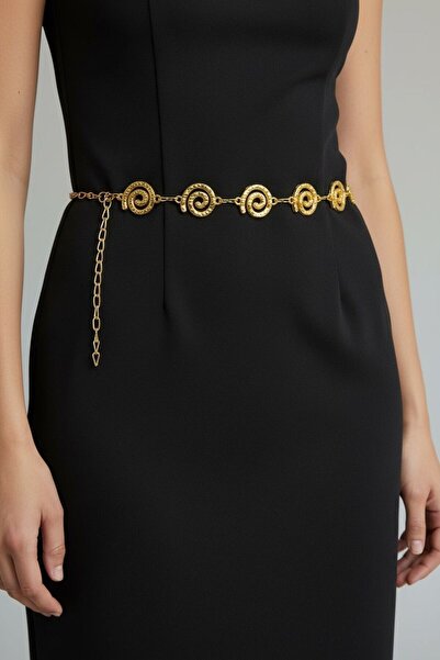 Kemerix Women's Gold Chain Belt Dress Belt Coat Belt Waist Belt