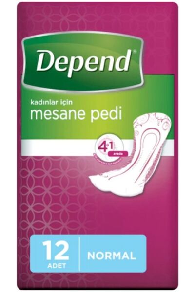 Depend MESANE PEDİ KADIN NORMAL 12 Lİ 8 PAKET
