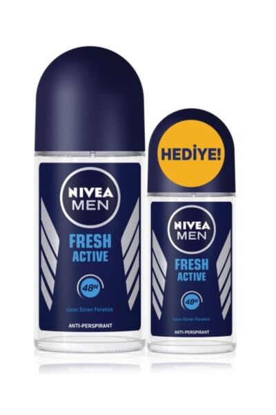 NIVEA Men Erkek Roll-on Deodorant Fresh Active 50 ml 25 ml