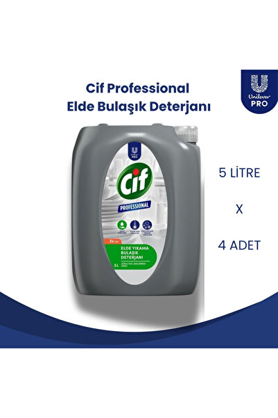 Cif Professional Elde Bulaşık Deterjanı 5 Litre x 4 Adet
