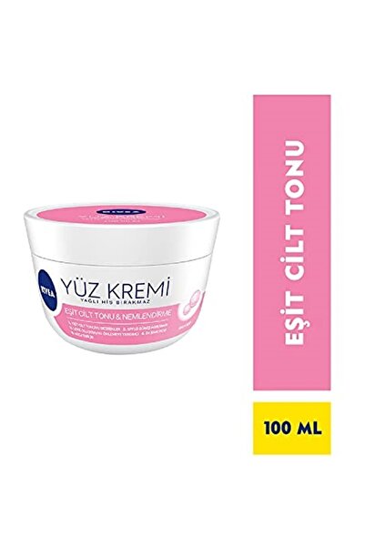 NIVEA Cilt Tonu Eşitleyici Yüz Kremi 100 Ml, Eşit Cilt Tonu, 24 Saat Nemlendirici Yüz Kremi, Spf15