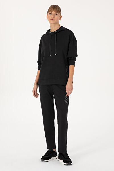 U.S. Polo Assn. Kadın Siyah Modal Karışımlı Eşofman Altı 50313571-VR046