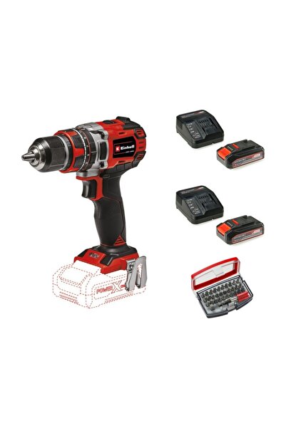 Einhell Tp-Cd 18/50 Li-I Bl Solo Akülü Vidalama Seti + 2 x 2.5 Ah Starter Kit + Kwb 32 Parça Bits Uç