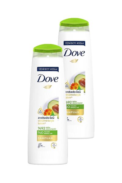 Dove ŞAMPUAN AVOKADO ÖZÜ 400ML 2 ADET