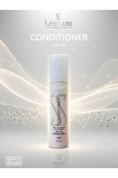 Lessoan بلسم ما بعد الكيماويات بزيت بوريتي والكولاجين - مرطب ومنعش، 300 مل، ص...