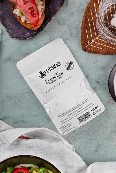 Efsina Yenilebilir Epsom Tuzu İngiliz Tuzu 125 g Magnezyum Sülfat