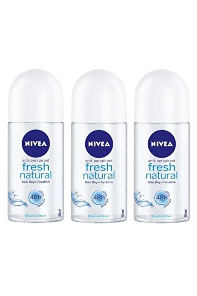 NIVEA Nıvea Roll On Kadın 50 ml Fresh Natural 3 Adet