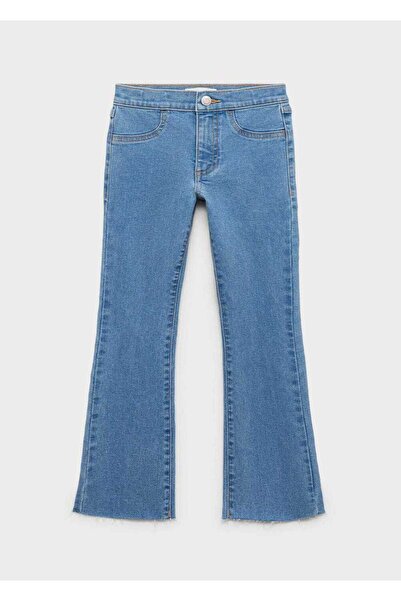 MANGO Kids Dikişsiz flare jean pantolon