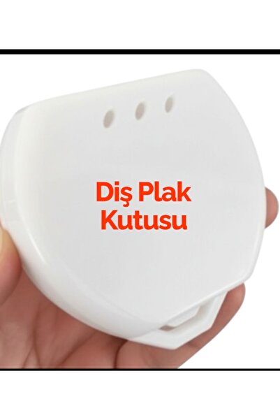 Vulli Diş Plakları için (1 adet) Beyaz Renkli Kutu Pratik (çantanızda bulunsun)