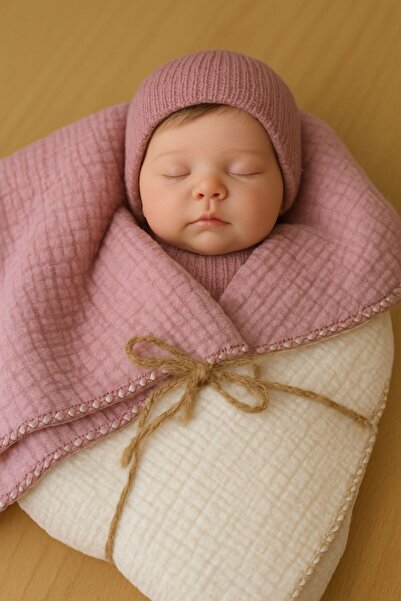 dolaş kids بطانية موسلين مخيطة يدويًا 100*120