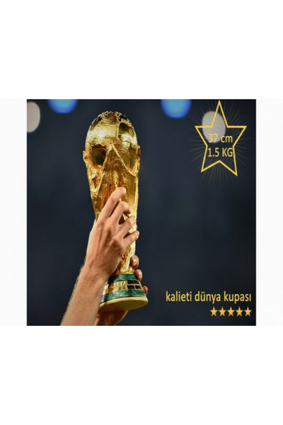 Goplast Premium 37 Cm Boy Dünya Kupası Gold Kaplama Gerçek Boyut Messi Qatar ...