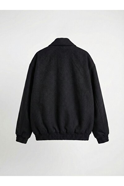 Ceylen Erkek Oversize Pamuklu Gabardin Klasik Yaka Fermuarlı Casual Ceket Mont