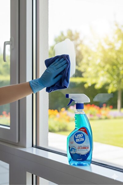 MOBI Ammonia-Free Glass & Surface Cleaner — Streak-Free Shine, 600 ml