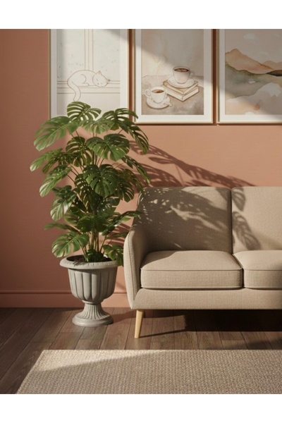 esm vase Ayaklı Plastik Ev, Bahçe, Ofis Saksısı 30X/29