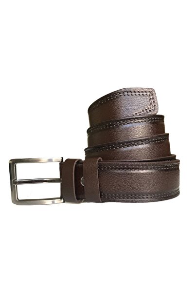 GoDeri Σετ από γνήσιο δέρμα 2 τεμαχίων, ζώνη με σχέδια. Μαύρο, Καφέ 4 cm = 2 τεμάχια - 4 cm ζευγάρι