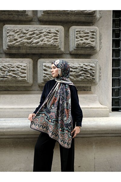 bow collect Paisley Harmony Yün İpek Şal