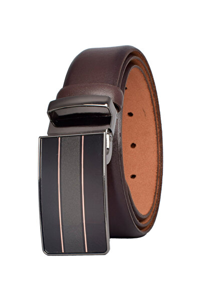 GoDeri 100% Γνήσιο Δέρμα, ΚΑΛΥΜΜΕΝΗ ΠΟΡΠΗ, Σκούρο Καφέ Classic, Υφασμάτινη Ζώνη Παντελονιού 3,5 Cm_black2_cockyard