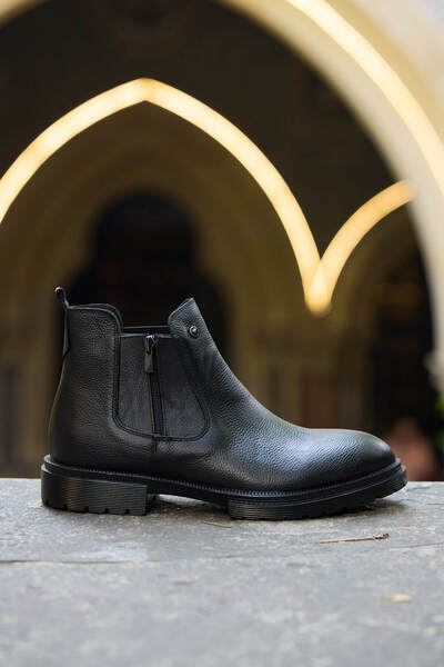 Vantaggio Ανδρικές μπότες Troy Black 100% γνήσιο δέρμα