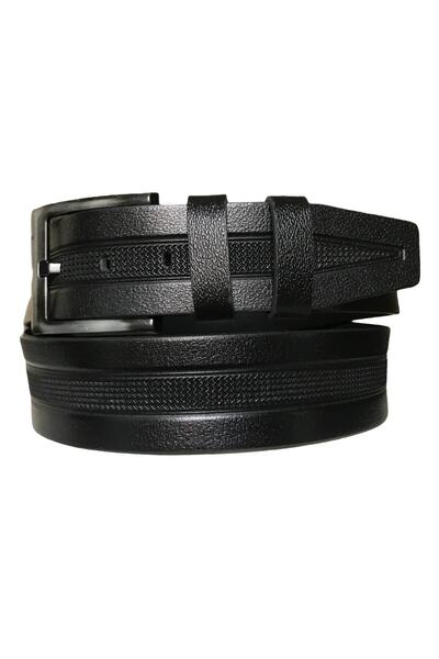 GoDeri Αθλητική ζώνη από γνήσιο δέρμα μεσαίου τύπου μαύρο τζιν - 4,5 cm=hs-dk-0009